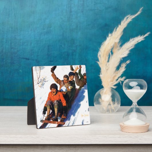 Plaque Photo Tobagganing (Insitu)