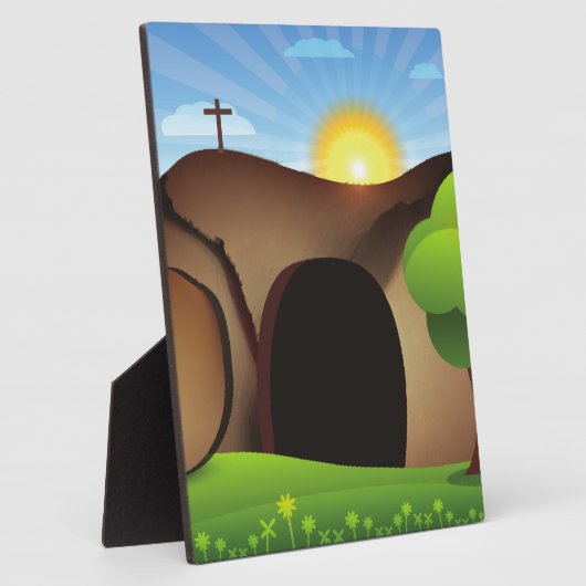 Plaque Photo tombeau christ (Côté)