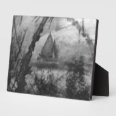 Plaque Photo Ton art photo ici avec Easel (Côté)