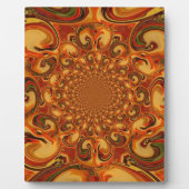 Plaque Photo Tons Abstraits orange, marron et vert (Devant)