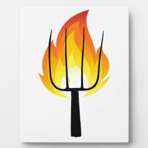 Plaque Photo Torche et fourche