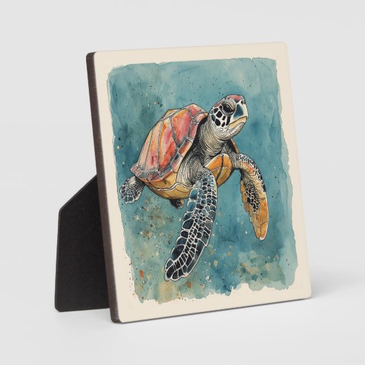 Plaque Photo Tortue de mer (Recto)