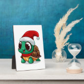 Plaque Photo tortue de Noël (Côté)
