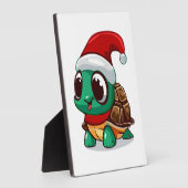 Plaque Photo tortue de Noël (Côté)
