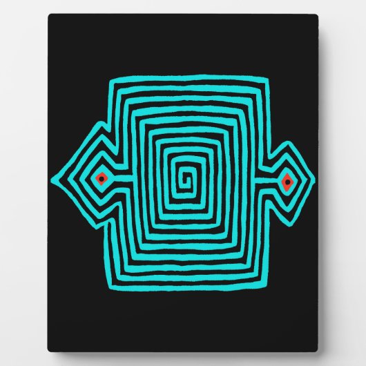 Plaque Photo Tortue Mola Panama - Noir Bleu (Devant)