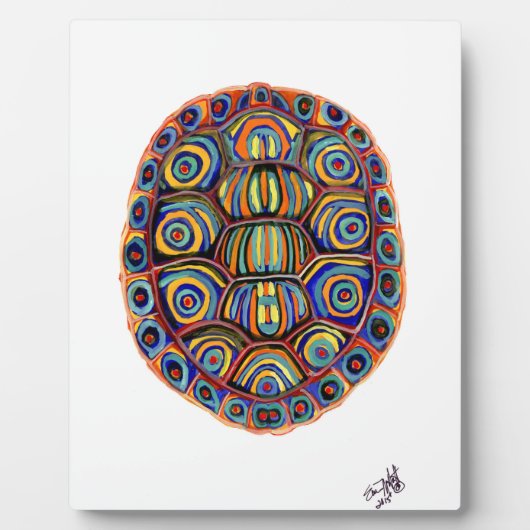 Plaque Photo Tortue peinte (Devant)