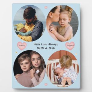 Plaque Photo Toujours avec amour – Cadeau de 4 photos de Maman