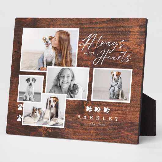 Plaque Photo Toujours dans nos coeurs Animaux de compagnie Phot (Côté)