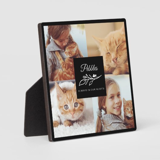 Plaque Photo Toujours dans nos cœurs Collage photo floral pour  (Recto)