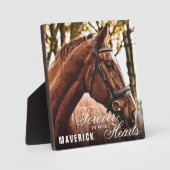 Plaque Photo Toujours élégant dans nos cœurs Mémorial de cheval (Recto)