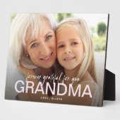 Plaque Photo Toujours Reconnaissant Pour Vous Grand-Mère Tenue  (Côté)