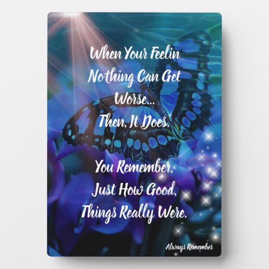 Plaque Photo Toujours se souvenir (Devant)