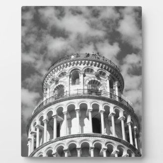 Plaque Photo Tour blanche noire de Pise Italie