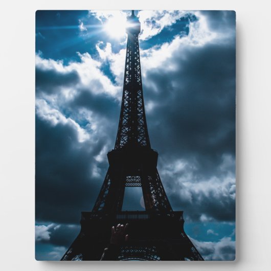 Plaque Photo Tour Eiffel Bleue de Nuit (Devant)