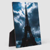 Plaque Photo Tour Eiffel Bleue de Nuit (Côté)
