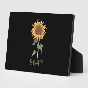 Plaque Photo Tournesol 8647 86 47 Subtle Anti Trump Floral Boho