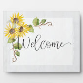 Plaque Photo Tournesol Bienvenue Mariage ou douche (Devant)