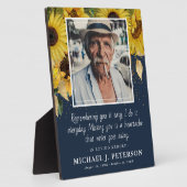 Plaque Photo Tournesol Élégant En Amour Mémoire Garde Photo (Côté)