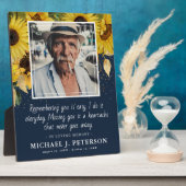 Plaque Photo Tournesol Élégant En Amour Mémoire Garde Photo (Côté)