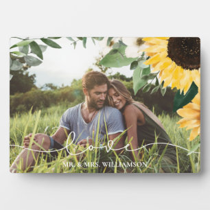 Plaque Photo Tournesols Jaunes Modernes Photo Mariage Aquarelle