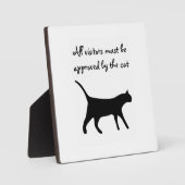 Plaque Photo Tous les visiteurs doivent être approuvés par plaq (Recto)