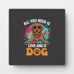 Plaque Photo Tout ce dont vous avez besoin est d'amour et un gr