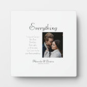 Plaque Photo Tout le script superposé Couples Personnalisés (Devant)