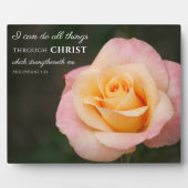 Plaque Photo Tout par Christ Philippiens 4:13 Rose (Devant)