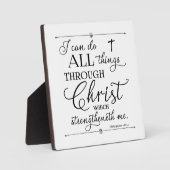 Plaque Photo Tout par le Christ - Philippiens 4:13 (Recto)