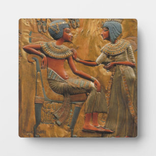 Plaque Photo Toutankhamon et Ankhesenamun
