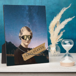 Plaque Photo Trailblazer vintage femme Night Sky Pop Art