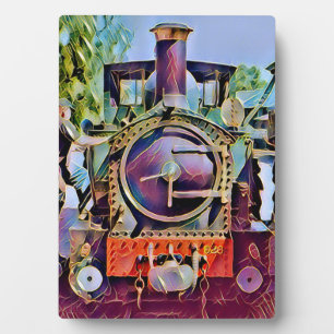 PLAQUE PHOTO TRAINS À VAPEUR