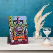 PLAQUE PHOTO TRAINS À VAPEUR (Côté)