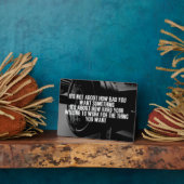 Plaque Photo TRAVAIL DUR - Exercice de musculation Motivation (Côté)