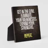 Plaque Photo Travail F#cking Harder - Motivation de l'entraînem (Recto)