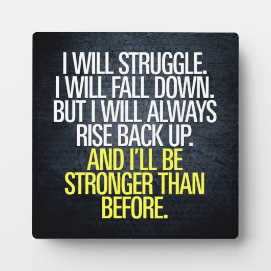 Plaque Photo Travail F#cking Harder - Motivation de l'entraînem (Devant)