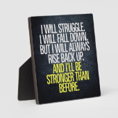 Plaque Photo Travail F#cking Harder - Motivation de l'entraînem (Recto)