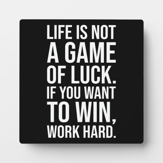 Plaque Photo Travaillez dur pour gagner - Gym, Hustle, Succès,  (Devant)