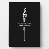 Plaque Photo Treblemaker Funny Music Pun Classy Black G-Clef (Devant)