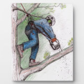 Plaque Photo Tree Surgeon Arborist (Devant)