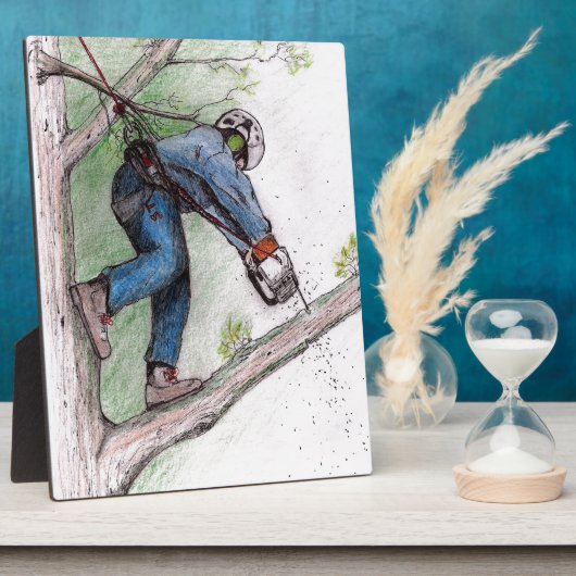 Plaque Photo Tree Surgeon Arborist (Côté)