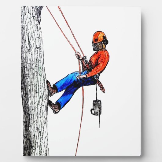 Plaque Photo Tree Surgeon Arborist Forester (Devant)