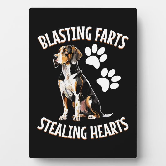 Plaque Photo Treeing Walker Coonhound Chover Propriétaire de ch (Devant)