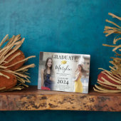 Plaque Photo Trendy 2 Photo Graduation, Nom & Citation Keepsaké (Côté)