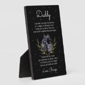Plaque Photo Trendy Elegant Bump to Daddy Poem (Côté)