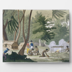 Plaque Photo tribu Papu sur l'île de Rawak, assiette 20 de 'Le
