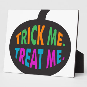 Plaque Photo Trick Me Treat Me Multi-Color