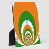 Plaque Photo Tricolor d'un safran très profond, blanc VERT (Côté)