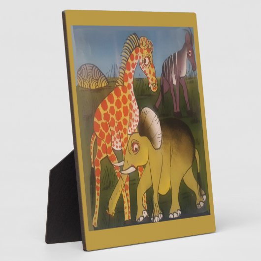 Plaque Photo Trio d'art africain (Côté)