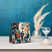 Plaque Photo Trio du Jazz Age du Milieu du Siècle Moderne (Insitu)